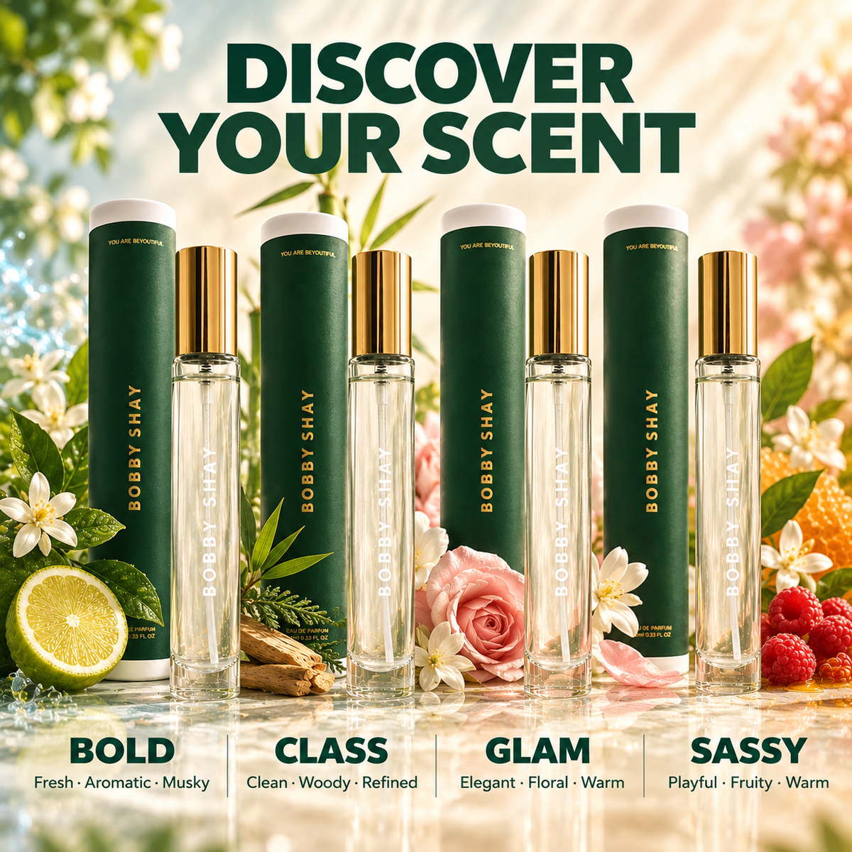 Scented Realm Collection Bundle 4 x 10ml Travel Spray