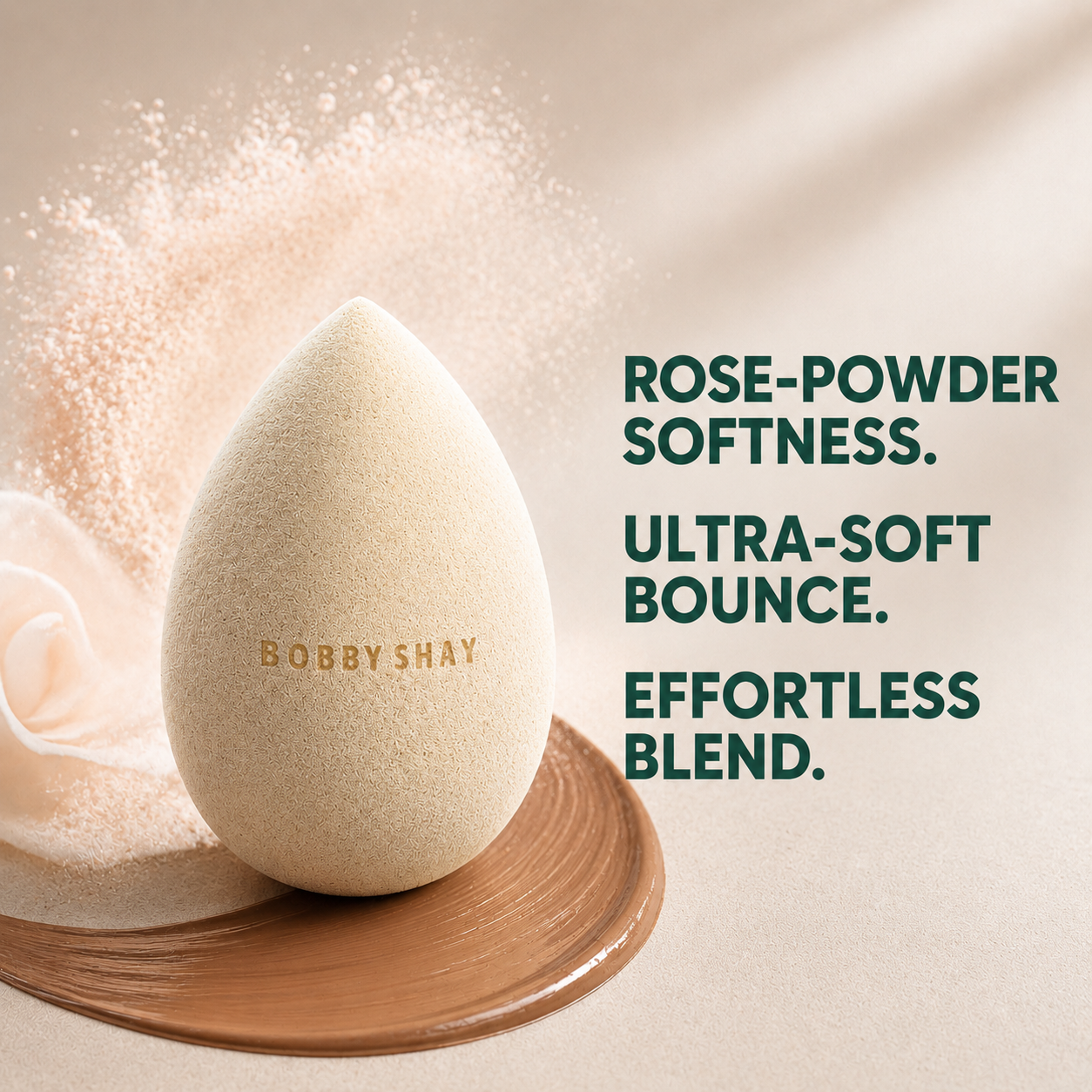 Dapper BeYOUty Sponge | Rose Powder | Soft | Air-Brush Finish | Sustainable Ingredient